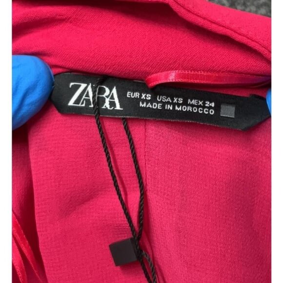 NWT Zara Buckled Wrap Jumpsuit Blazer Romper Fuchsia - Picture 5 of 8